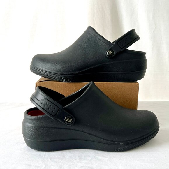 Skechers Work, Black, Slip Resistant Shoes, Womens Size 8, Slip ons, EC! - Picture 4 of 10